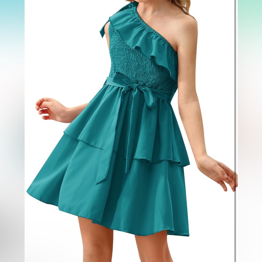 Girls Elegant Teal Dress size 10